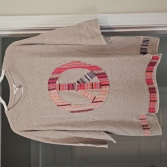 NWT Three Bird Nest Easel Peace of Mind crochet embroidered half-length sleeves - Picture 4 of 17